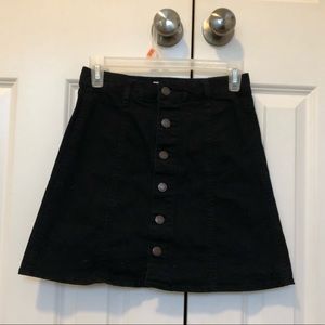 Black Denim Skirt